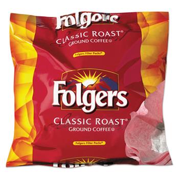 Folgers Coffee Filter Packs, Regular, 0.9 oz Filter Pack, 40/Carton