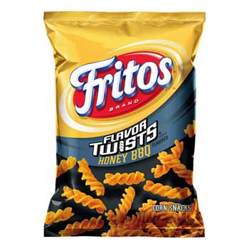 Fritos Flavor Twists Honey BBQ Flavored Corn Chips, 2 oz, 64/Case