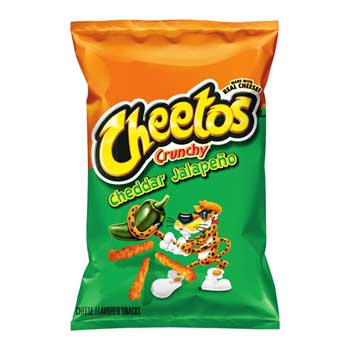 Cheetos Crunchy Cheddar Jalapeno Flavored Snacks, 2 oz, 64/Case