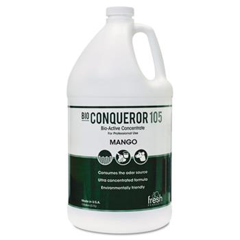Fresh Products Bio Conqueror 105 Enzymatic Concentrate, Mango, 1 Gal Bottle, 4/Carton