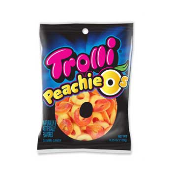 Trolli Peachie Os Gummis, 4.25 oz. Bag, 12/CS