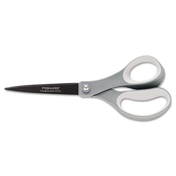 Fiskars Non-Stick Titanium Softgrip Scissors, 8&quot; Length, 3 1/10&quot; Cut