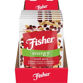 Fisher Energy Trail Mix, 3.5 oz, 6/Carton