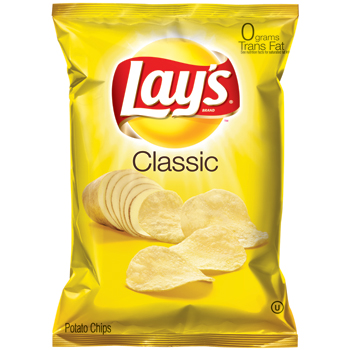 Lay&#39;s Classic Potato Chips, 2.25 oz, 24/CS