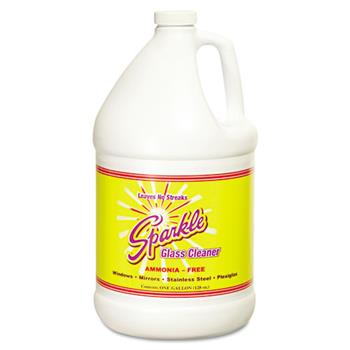 Sparkle Glass Cleaner, 1 gal. Bottle, Unscented, 4/CT