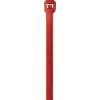 W.B. Mason Co. Colored Cable Ties, 40#, 8&quot;, Fluorescent Red, 1000/CS