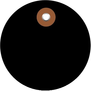 W.B. Mason Co. Plastic Circle Tags, 2&quot;, Black, 100/CS