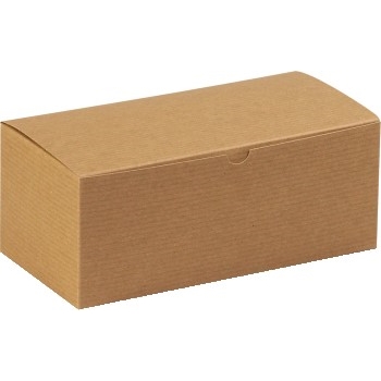 W.B. Mason Co. Gift boxes, 10&quot; x 5&quot; x 4&quot;, Kraft, 100/CS