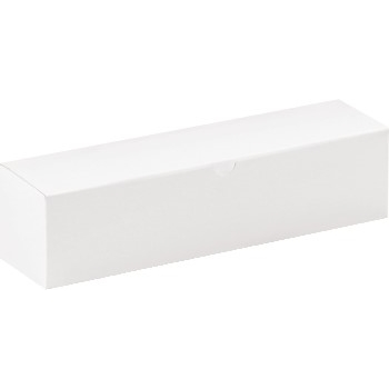 W.B. Mason Co. Gift boxes, 12&quot; x 3&quot; x 3&quot;, White, 100/CS