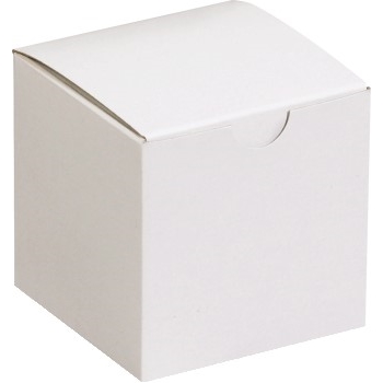 W.B. Mason Co. Gift boxes, 3&quot; x 3&quot; x 3&quot;, White, 100/CS