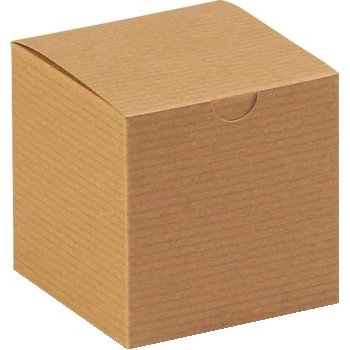 W.B. Mason Co. Gift boxes, 4&quot; x 4&quot; x 4&quot;, Kraft, 100/CS