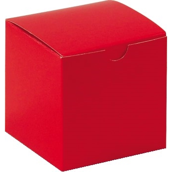 W.B. Mason Co. Gift boxes, 4&quot; x 4&quot; x 4&quot;, Holiday Red, 100/CS