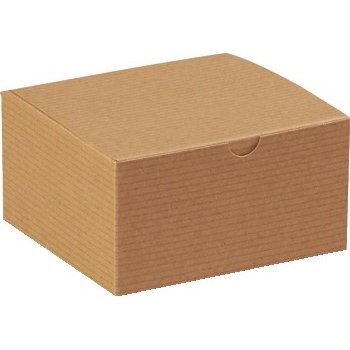 W.B. Mason Co. Gift boxes, 5&quot; x 5&quot; x 3&quot;, Kraft, 100/CS