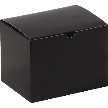 W.B. Mason Co. Gift boxes, 6&quot; x 4 1/2&quot; x 4 1/2&quot;, Black Gloss, 100/CS