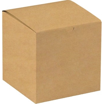 W.B. Mason Co. Gift boxes, 6&quot; x 6&quot; x 6&quot;, Kraft, 100/CS