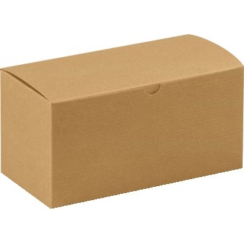 W.B. Mason Co. Gift boxes, 9&quot; x 4 1/2&quot; x 4 1/2&quot;, Kraft, 100/CS