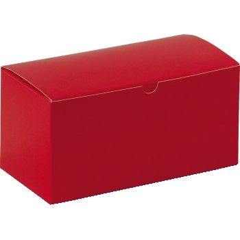 W.B. Mason Co. Gift boxes, 9&quot; x 4 1/2&quot; x 4 1/2&quot;, Holiday Red, 100/CS