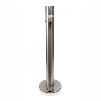 Germs Be Gone&#174; Hand Sanitizer Dispensing Floor Stand, Foot Pedal, Stainless Steel
