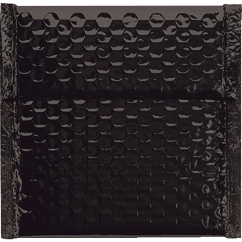 W.B. Mason Co. Glamour Bubble Lined Self-Seal Mailers, 7 in x 6-3/4 in, Black, 72/Case