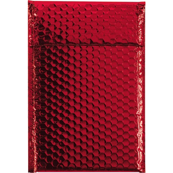 W.B. Mason Co. Glamour Bubble Lined Self-Seal Mailers, 7-1/2 in x 11 in, Red, 72/Case