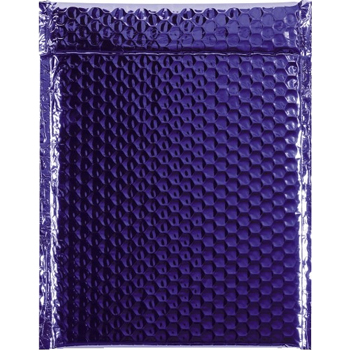 W.B. Mason Co. Glamour Bubble Lined Self-Seal Mailers, 9 in x 11-1/2 in, Blue, 100/Case