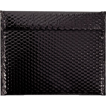 W.B. Mason Co. Glamour Bubble Lined Self-Seal Mailers, 13-3/4 in x 11 in, Black, 48/Case