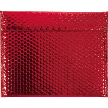 W.B. Mason Co. Glamour Bubble Lined Self-Seal Mailers, 13-3/4 in x 11 in, Red, 48/Case