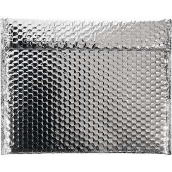 W.B. Mason Co. Glamour Bubble Lined Self-Seal Mailers, 13-3/4 in x 11 in, Silver, 48/Case