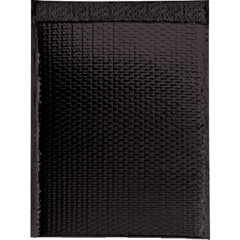 W.B. Mason Co. Glamour Bubble Lined Self-Seal Mailers, 13 in x 17-1/2 in, Black, 100/Case