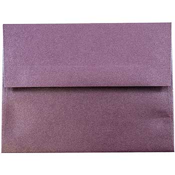 JAM Paper A2 Metallic Invitation Envelopes, 4 3/8&quot; x 5 3/4&quot;, Ruby Stardream, 25/PK