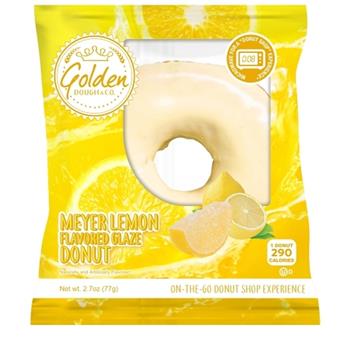 Golden Dough Co. Meyer Lemon Glazed Donut, 2.7 oz, 7/Pack
