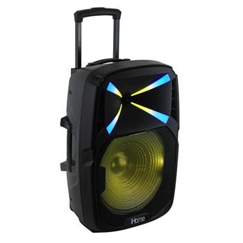 iHome Portable Bluetooth Party Speaker with LED Lights, 15 in, Black