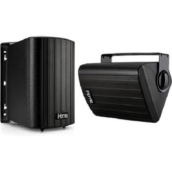 iHome Waterproof Mountable Outdoor Bluetooth Speakers, 5.25 in, Black