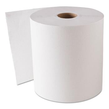 GEN Hardwound Roll Towels, 8&quot; x 800 ft, White, 6 Rolls/Carton