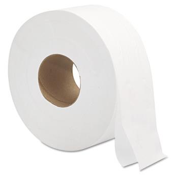 General Supply Jumbo Roll Toilet Paper, 2-Ply, 9&quot;, White, 12/Carton