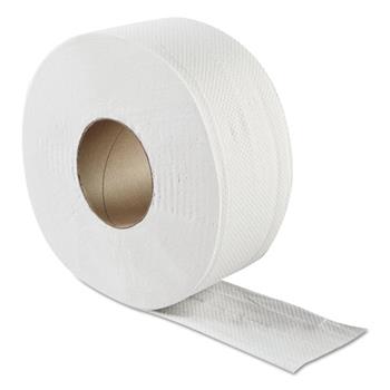 GEN JRT Jumbo Toilet Paper, Septic Safe, 2-Ply, White, 3.3&quot; x 500 ft, 12/Carton