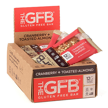 The Gluten Free Bar Cranberry + Toasted Almond Bars, 2.05 oz., 12/BX