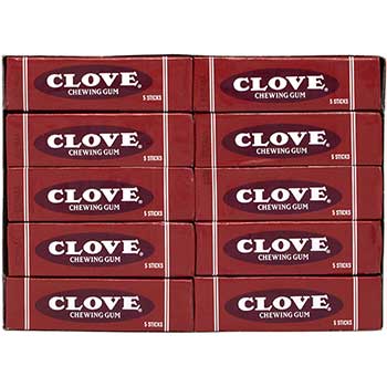 Clove Chewing Gum, 5 Sticks, 2 Count, 20/PK