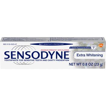 Sensodyne Extra Whitening Toothpaste, 0.8 Tube, 36/CT
