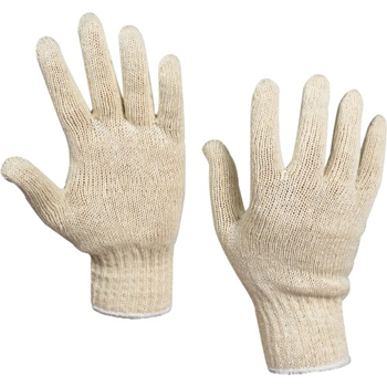 W.B. Mason Co. String Knit Cotton Gloves, Large, White, 24/CS