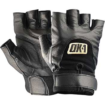 W.B. Mason Co. Half-Finger Impact Gloves, Large, Brown, 4/CS