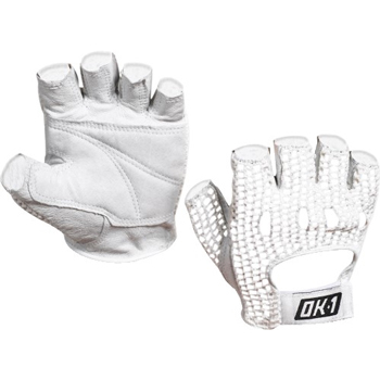 W.B. Mason Co. Mesh Backed Lifting Gloves, White, Medium, 4/CS