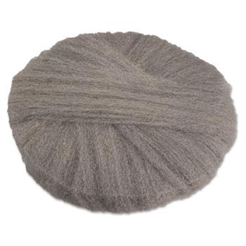 GMT Radial Steel Wool Pads, Grade 2 (Coarse): Stripping/Scrubbing, 17&quot;, Gray, 12/CT