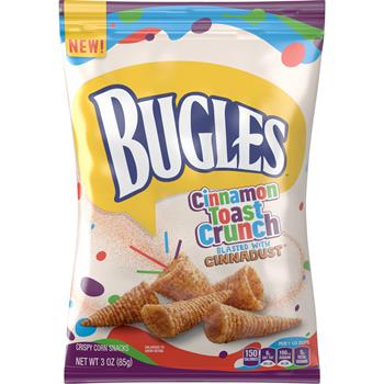 Bugles Crispy Corn Chips, Cinnamon Sugar, 3 oz, 6/Case