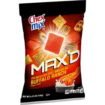 Chex Mix Max&#39;d, Buffalo Ranch, 4.25 oz, 8/Case