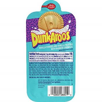 Dunkaroos Vanilla Cookies and Vanilla Frosting, 1.5 oz, 12/Box
