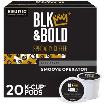BLK &amp; Bold Smoove Operator Coffee, K-Cup Pods, 20/Box, 4 Boxes/Carton