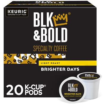BLK &amp; Bold Brighter Days Coffee, K-Cup Pods, 20/Box, 4 Boxes/Carton