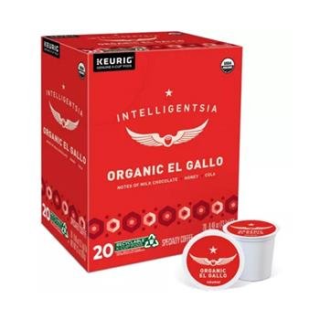 Intelligentsia Organic El Gallo Coffee K-Cup Pods, 20/Box