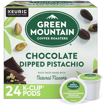 Green Mountain Coffee Chocolate Dipped Pistachio Coffee, K-Cup Pods, 24/Box, 4 Boxes/Carton
